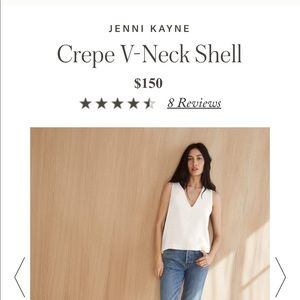 Jenni Kayne Crepe V neck Shell
